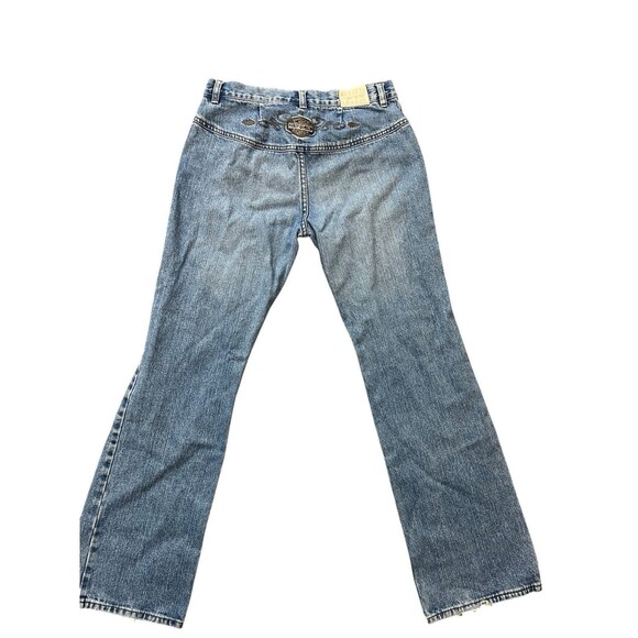Vintage Rare y2k Harley Davidson Low Rise Jeans Tailbone Embroidery Women’s Sz 4 - Picture 1 of 12